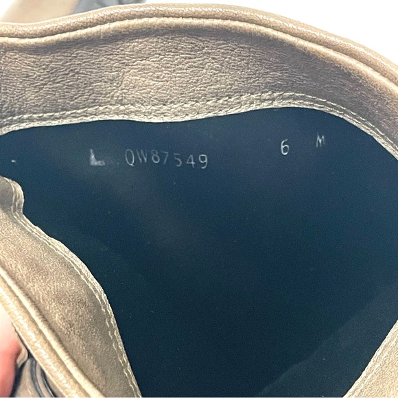 Stuart Weitzman Ranch Dressing Moto Boot Tan Leather Block Heel Womens Size 6M - Picture 10 of 11